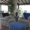 Very comfy living area will open completely onto screened porch.